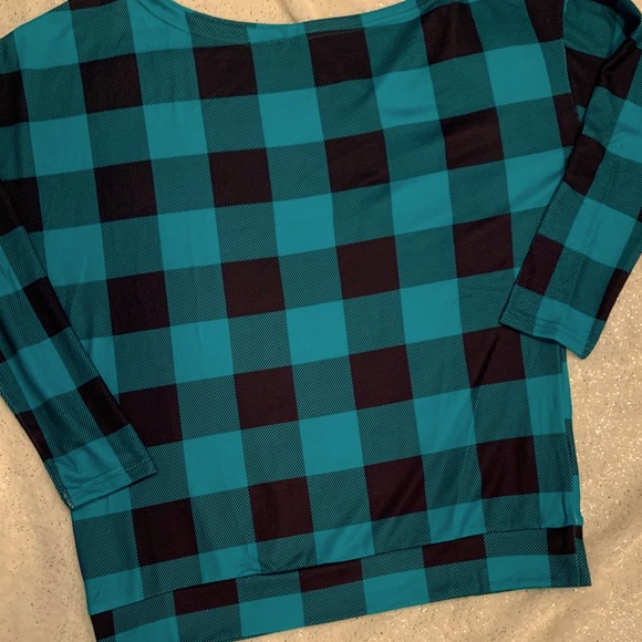 Green Black Buffalo Check Plaid Shirt - Picture 7 of 8